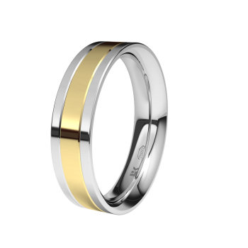 Alianzas de Boda Alianza Bicolor De Oro De 18K. 4mm