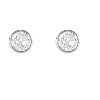 Joyería Infantil Chatón redondo circonita 5mm Oro BL-18K