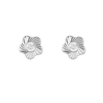 Joyería Infantil Estrellita tallada 5mm circonita Oro Blanco18K