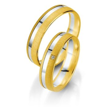 Alianzas de Boda ALIANZA DE ORO BLANCO Y AMARILLO SMART LINE