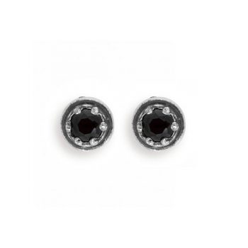 Día de la madre Pendientes plata y circonitas negras