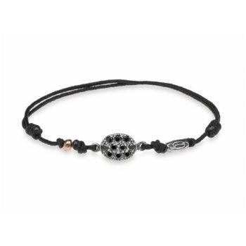 Día de la madre Pulsera de Plata Circonitas negras Nylon