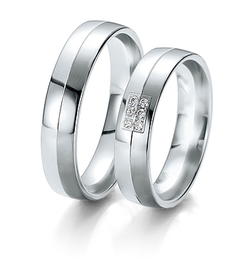 Alianzas de Boda Anillo de boda de oro blanco y negro
