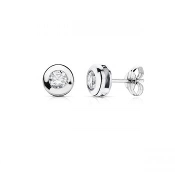 Firma joyas Pendientes en oro blanco  18kt 6mm