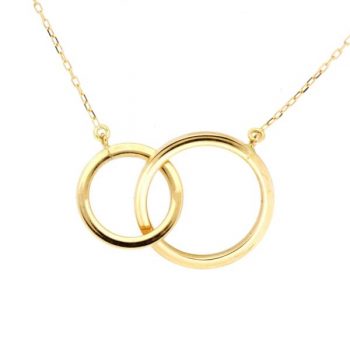 Firma joyas Colgante con doble aro y cadena