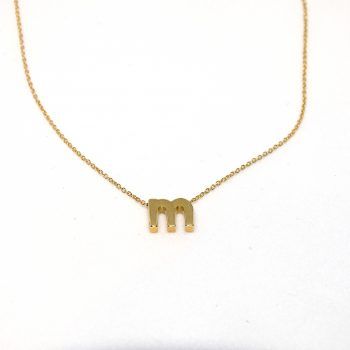 Firma joyas Colgante de oro 18 kt inicial letra M