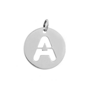 Firma joyas Colgante circulo en oro blanco 18kt