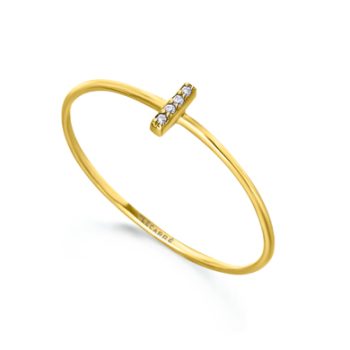 LeCarré NUEVO ANILLO ORO BARRITA DIAMANTES