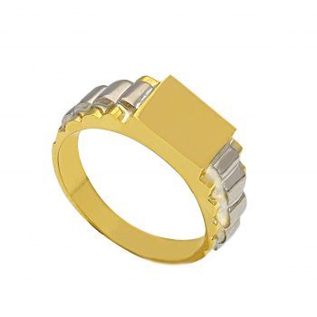 JOYAS ANILLO ORO AMARILLO Y BLANCO 6,9g 182066