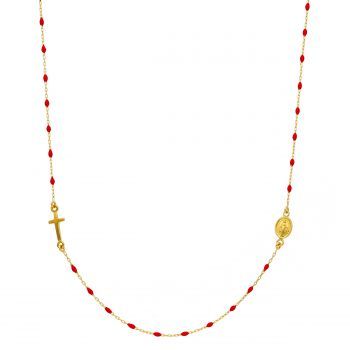 JOYAS COLLAR DE ROSARIO Oro/Esmalte 42cm 240550