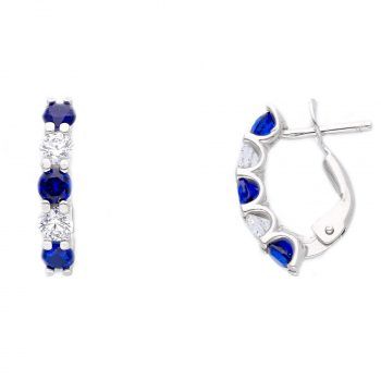 JOYAS CRIOLLAS oro blanco ZAFIRO AZUL RECRISTALIZADO 133054  2,2g