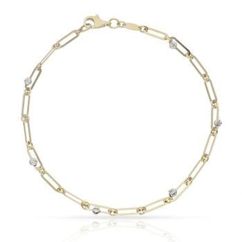 JOYAS PULSERA ORO 18KL BOLAS + ESLABONES – 3MM REF. PU1408