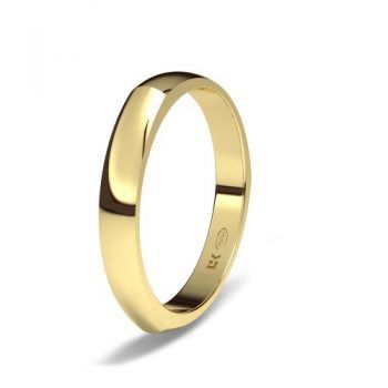 Alianzas de Boda Alianza de oro amarillo polygonal 3