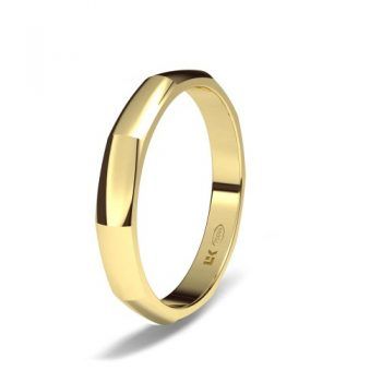 Alianzas de Boda Alianza de oro amarillo polygonal 10