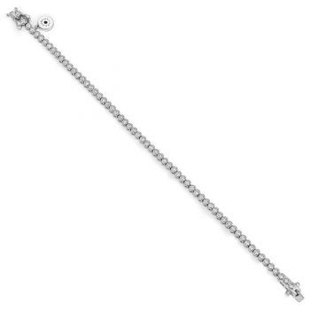 Firma joyas Pulsera riviere de plata motivo circular de circonita blanca