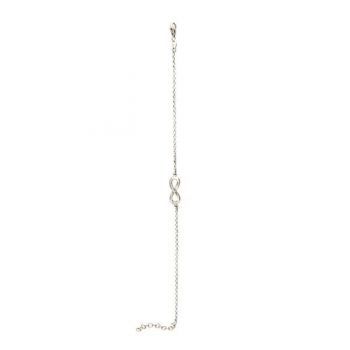 Lineargent Pulseras finas de plata motivo infinito central