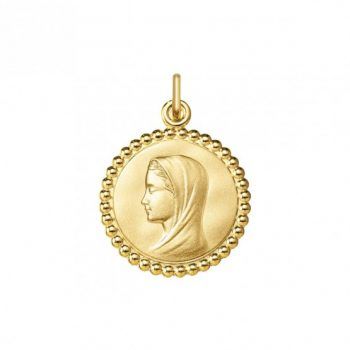 Joyería Infantil Medalla de oro amarillo de la Virgen María