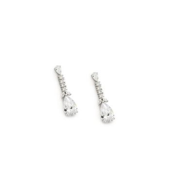 Firma joyas Pendientes de novia pequeños diseño hojas y lágrima