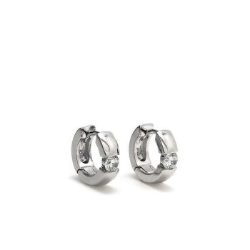 Lineargent Pendientes aros pequeños diseño de cierre catalán y circonita