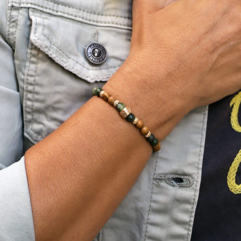 Firma joyas Pulsera elástica KESEM unisex Plata de Palo Firma joyas Pulsera elástica KESEM unisex Plata de Palo