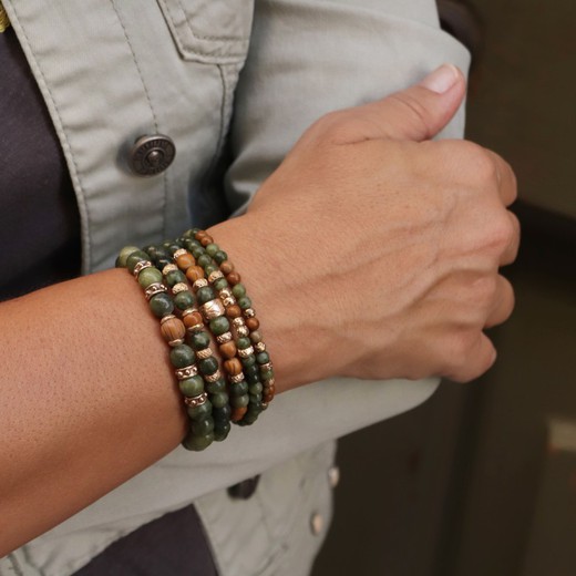 Firma joyas Pulsera elástica KOUZ unisex Plata de Palo Firma joyas Pulsera elástica KOUZ unisex Plata de Palo