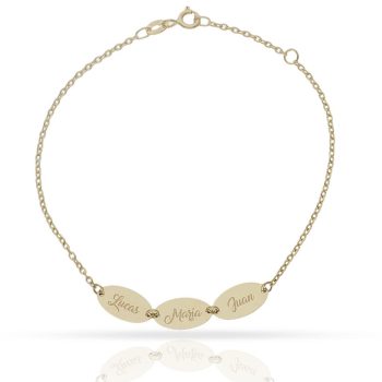 JOYAS PULSERA ORO 18KL CHAPAS OVALADAS Ref. PU1430 JOYAS PULSERA ORO 18KL CHAPAS OVALADAS Ref. PU1430
