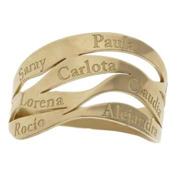Anillos SORTIJA ORO 18KL ONDAS 9 NOMBRES Ref. S1385