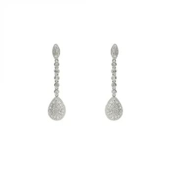 Firmas de moda Pendientes novia swarovski diseño colgante con circonita
