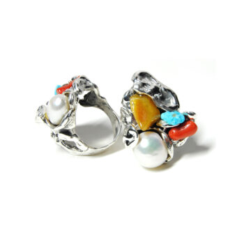 Firma joyas Anillo de plata de ley piedras naturales